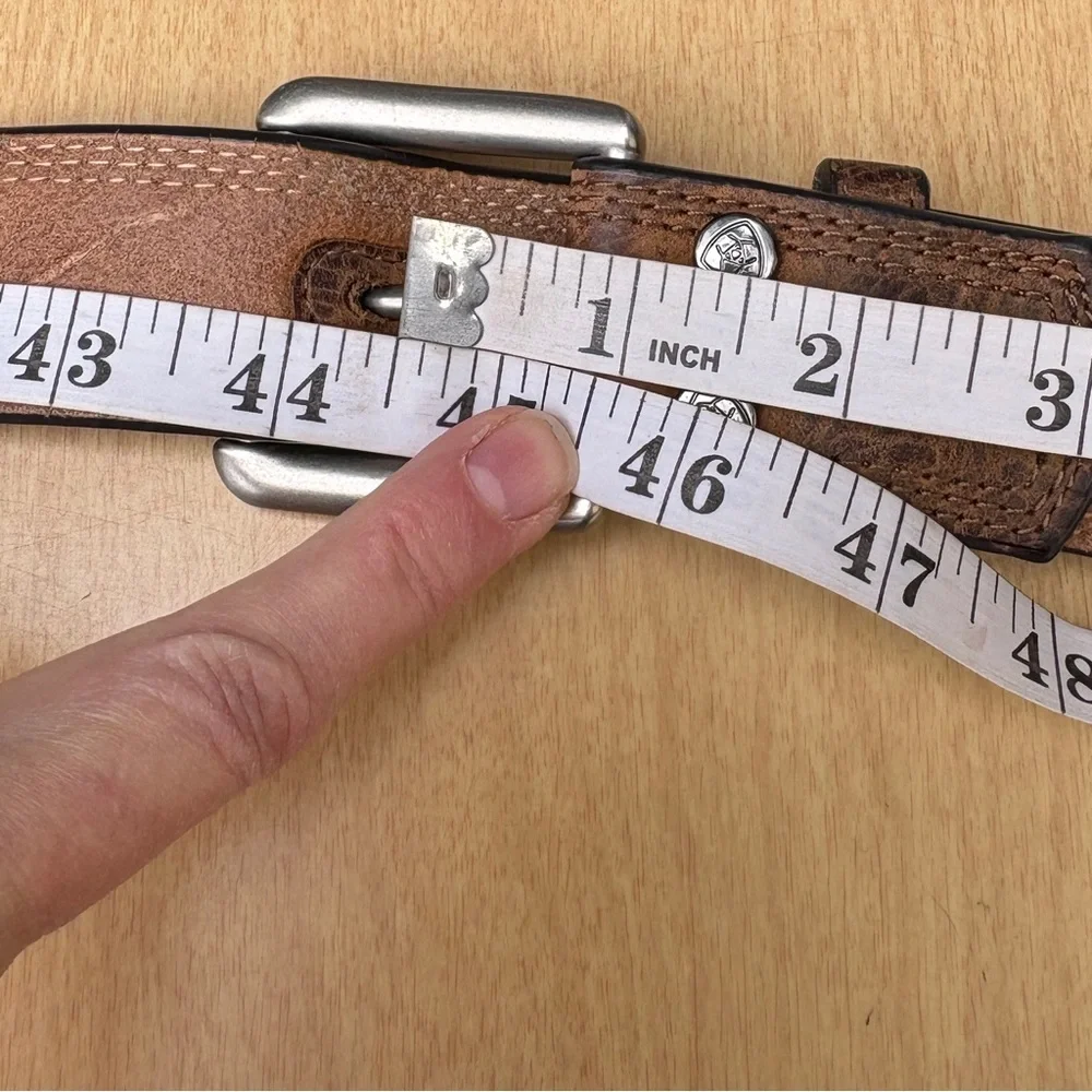Ariat Men’s Brown Pebbled Leather Belt in Sz 46